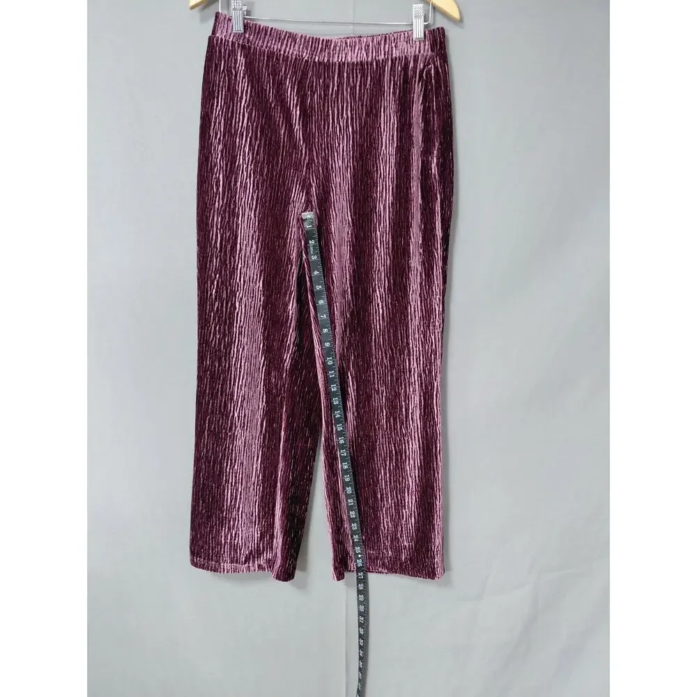 Coldwater Creek Purple Stretch Pants Women Petite Size PS